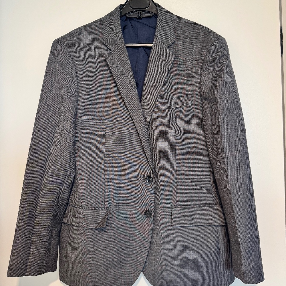Ludlow Slim-fit suit jacket in Italian worsted wool - Charcoal 42S